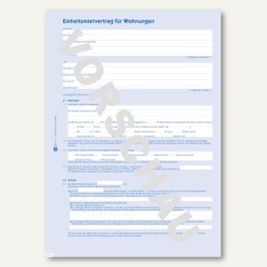 Zweckform Mietvertrag, mit Hausordnung, 4-seitig, 50 Sätze, 2849