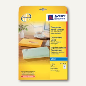 Zweckform Transp. Adress-Etiketten,