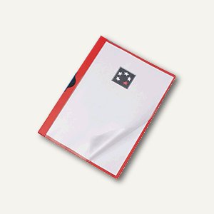 5* Klemmmappe  DIN A4, 3 mm für max. 30 Blatt, rot