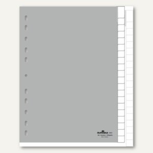 Durable Register DIN A4, 20-teilig, grau, 6443-10