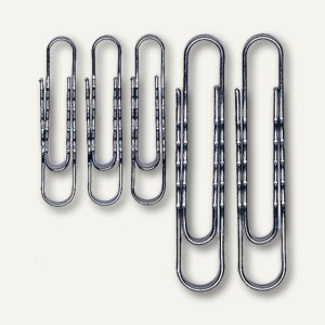 Aktenklammern, gewellt, verzinkt, 50 mm, 100er Pack, 160124