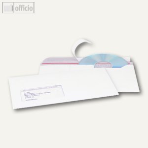 smartboxpro CD-Mailer 218x122mm, Fenster, Selbstkl., weiß, 100St., 230111025