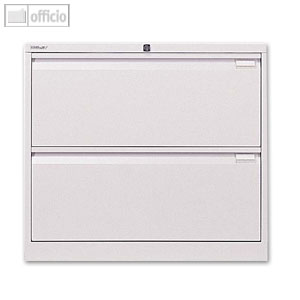 Bisley Hängeregistraturschrank, 2 Schübe, doppelbahnig DIN A4, lichtgrau, DF2845
