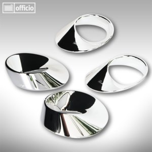 Serviettenringe SWIRL, 60 x 20 mm, 4er-Set, versilbert