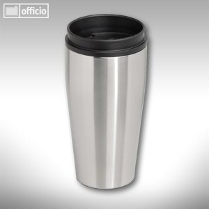 Blomus COFFIX, Auto-Thermobecher aus geschliffenem Edelstahl, 66709