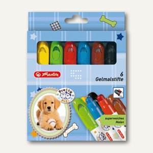 Herlitz Gelmalstifte, 6 Stifte sortiert, Basic, 10671816