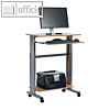 Durable PC-Arbeitsplatz 75VH, metallic silber/buche, 3118-124