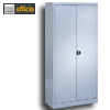 C+P B&uuml;roschrank, 195 x 94 x 40 cm, mit 4 verzinkten Fachb&ouml;den, lichtgrau 1220-