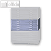 Bisley Zeichenschrank-Aufbauset 460 DIN A0, o. Deckel o. Sockel 5 Sch&uuml;be, grau