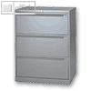 Bisley H&auml;ngeregistraturschrank, 3 Sch&uuml;be doppelbahnig A3, lichtgrau, A3SF3-845