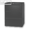 Bisley H&auml;ngeregistraturschrank, 3 Sch&uuml;be doppelbahnig A3, schwarz, A3SF3-833