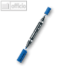 Staedtler Permanentmarker Lumocolor permanent duo, blau, 348-3