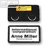 Durable Namensschild Clip-Card mit Magnet, 40x75mm, schwarz, 25 St&uuml;ck, 8129-01