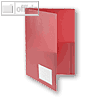 FolderSys Brosch&uuml;ren-Mappe A4, Innentaschen, Abheftlasche, rot, 20 St, 1000880
