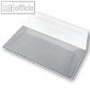 Transparente Briefumschl&auml;ge DL, nassklebend, silber, 100 St&uuml;ck