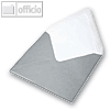 Briefumschlag mit Seidenfutter 125x125mm, nasskl., silber, 100 St&uuml;ck
