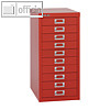 Bisley Schubladenschrank Basis 10er, H590xB278xT380mm, rot, L2910-870