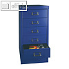 Bisley Basis Schubladenschrank f. DIN A4, 6 Sch&uuml;be &agrave; 87 mm, oxfordblau L296-839