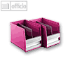 Moll Rotafile Databoxen Set "B" f&uuml;r B&uuml;ro-Utensilien, pink, 2 St./Set, 990272