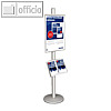 Franken Infodisplay 1-seitig DIN A1 mit Prospektfach f&uuml;r 2x DIN A4, Alu, BS1503