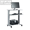 Durable PC-Arbeitsplatz 75VH, metallic grau/grau, 3118-10
