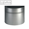 Durable Papierkorb, 20l, halbrund, silber, perforiert, 30mm, 331623