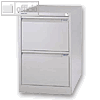 Bisley H�ngeregistraturschrank, 2 Sch�be, H711xB413xT622mm, lichtgrau, 3623-845