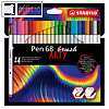 Stabilo Pinselstift Pen 68 Brush Arty Kartonetui (24 Farben)