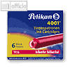 Pelikan Tintenpatronen 4001 TP6, brillant-rot, 6er Pack, 301192
