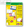 Sigel PC-Visitenkarten 3C, abgerundete Ecken,225 g/m&sup2;,hochwei&szlig;, 100 St&uuml;ck, LP798