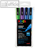 Posca Pigmentmarker Pc 3ml Glitter 4er Box | kalte Farben