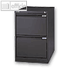 Bisley H�ngeregistraturschrank, 2 Sch�be, H711xB413xT622mm,tiefschwarz, 3623-833