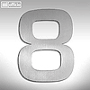 Blomus SIGNO - Hausnummer "8" aus geschliffenem Edelstahl