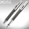 Schreibset mit F&uuml;ller und Kugelschreiber in Carbon-Optik