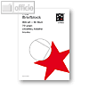 5* Briefblock CF, DIN A5, blanko, 50 Blatt, 70 g/m&sup2;, 1 Block, 925228