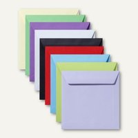 Farbige Briefumschläge 220 x 220 mm nassklebend ohne Fenster 500er-Packs