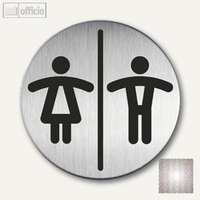 Artikelbild: Edelstahl-Piktogramm WC Damen und Herren