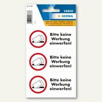 Hinweisetiketten Bitte keine Werbung einwerfen