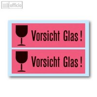 Hinweisetiketten Vorsicht Glas