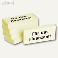 Haftnotizen bedruckt: Für das Finanzamt