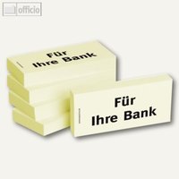 Haftnotizen bedruckt: Für Ihre Bank