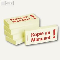 Haftnotizen bedruckt: Kopie an Mandant!