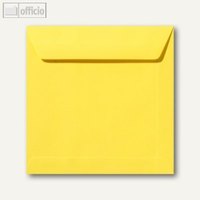 Farbige Briefumschläge 190 x 190mm nasskleb. ohne Fenster butterblumengelb 500 St.