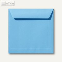 Farbige Briefumschläge 220 x 220 mm nassklebend ohne Fenster ozeanblau 500St.