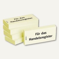 Haftnotizen bedruckt: Für das Handelsregister