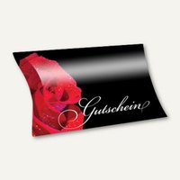 Faltbares Gutscheinkissen ROTE ROSE