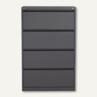 Hängeregistraturstahlschrank 840x1320x420 mm 4 Schübe doppelbahnig/A4 anthrazit