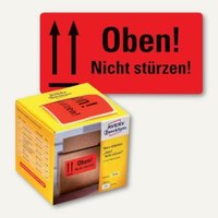 Hinweis-Etikettenrolle - Oben! Nicht stürzen!