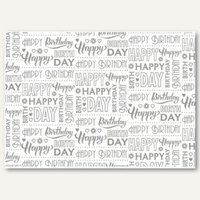 Geschenkpapier Typo Happy