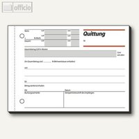 Formular Quittung m. MwSt. Nachweis DIN A6 quer 50 Blatt